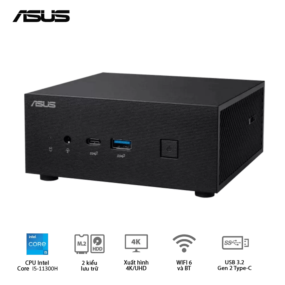 ASUS PN63-S1-B-S5025MV Barebone Mini PC - Intel Core I5-11300H, Wi-Fi 6 + BT5.0, VESA MOUNT, VGA port configurable, w/o Keyboard Mouse 4 ASUS PN63-S1-B-S5025MV Barebone Mini PC - Intel Core I5-11300H, Wi-Fi 6 + BT5.0, VESA MOUNT, VGA port configurable, w/o Keyboard Mouse - Ảnh 4