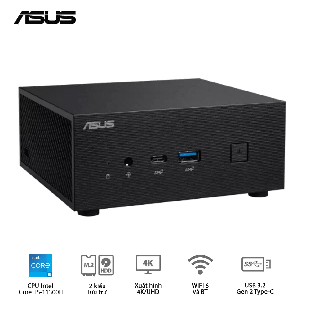 ASUS PN63-S1-B-S5025MV Barebone Mini PC - Intel Core I5-11300H, Wi-Fi 6 + BT5.0, VESA MOUNT, VGA port configurable, w/o Keyboard Mouse 5 ASUS PN63-S1-B-S5025MV Barebone Mini PC - Intel Core I5-11300H, Wi-Fi 6 + BT5.0, VESA MOUNT, VGA port configurable, w/o Keyboard Mouse - Ảnh 5