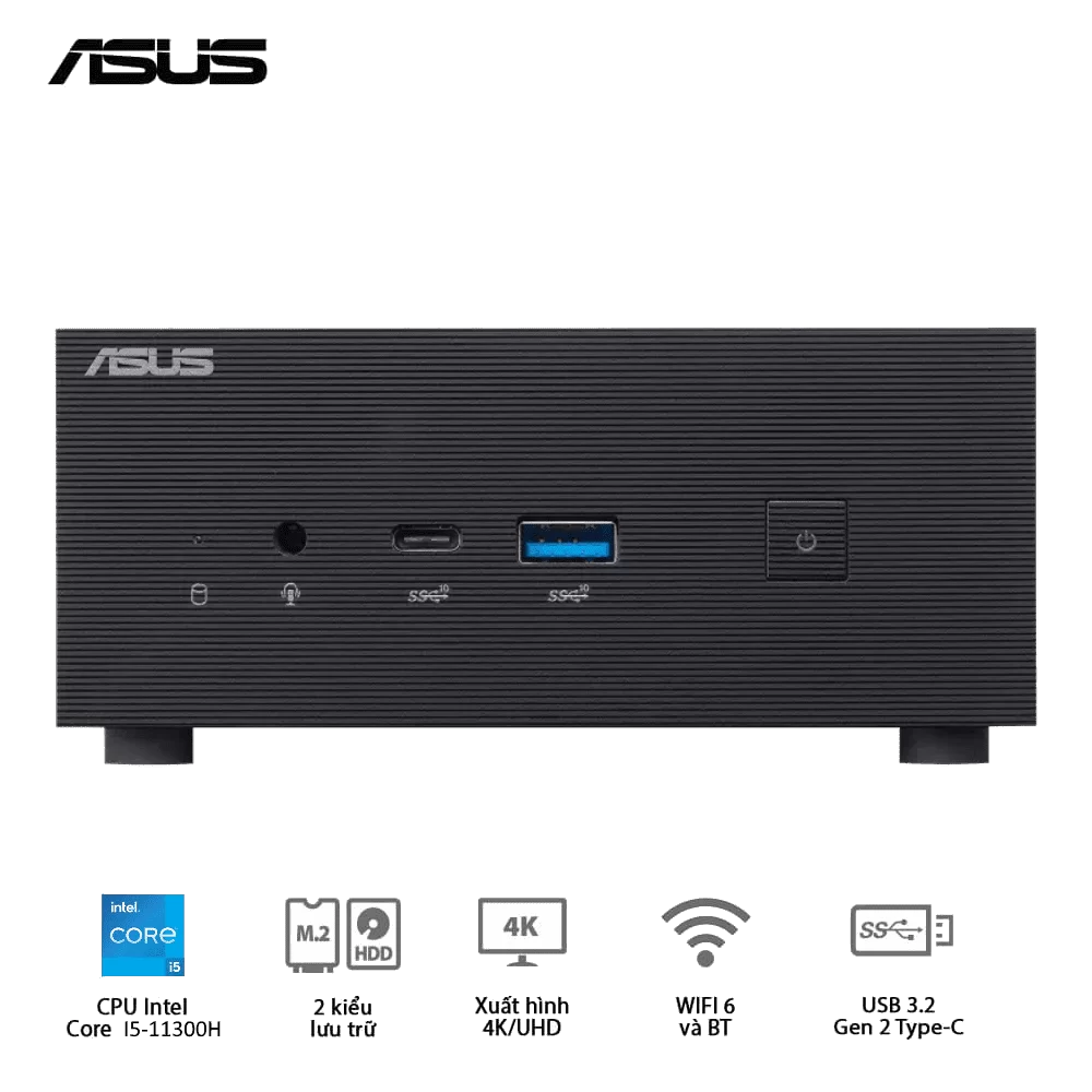ASUS PN63-S1-B-S5025MV Barebone Mini PC - Intel Core I5-11300H, Wi-Fi 6 + BT5.0, VESA MOUNT, VGA port configurable, w/o Keyboard Mouse 6 ASUS PN63-S1-B-S5025MV Barebone Mini PC - Intel Core I5-11300H, Wi-Fi 6 + BT5.0, VESA MOUNT, VGA port configurable, w/o Keyboard Mouse - Ảnh 6