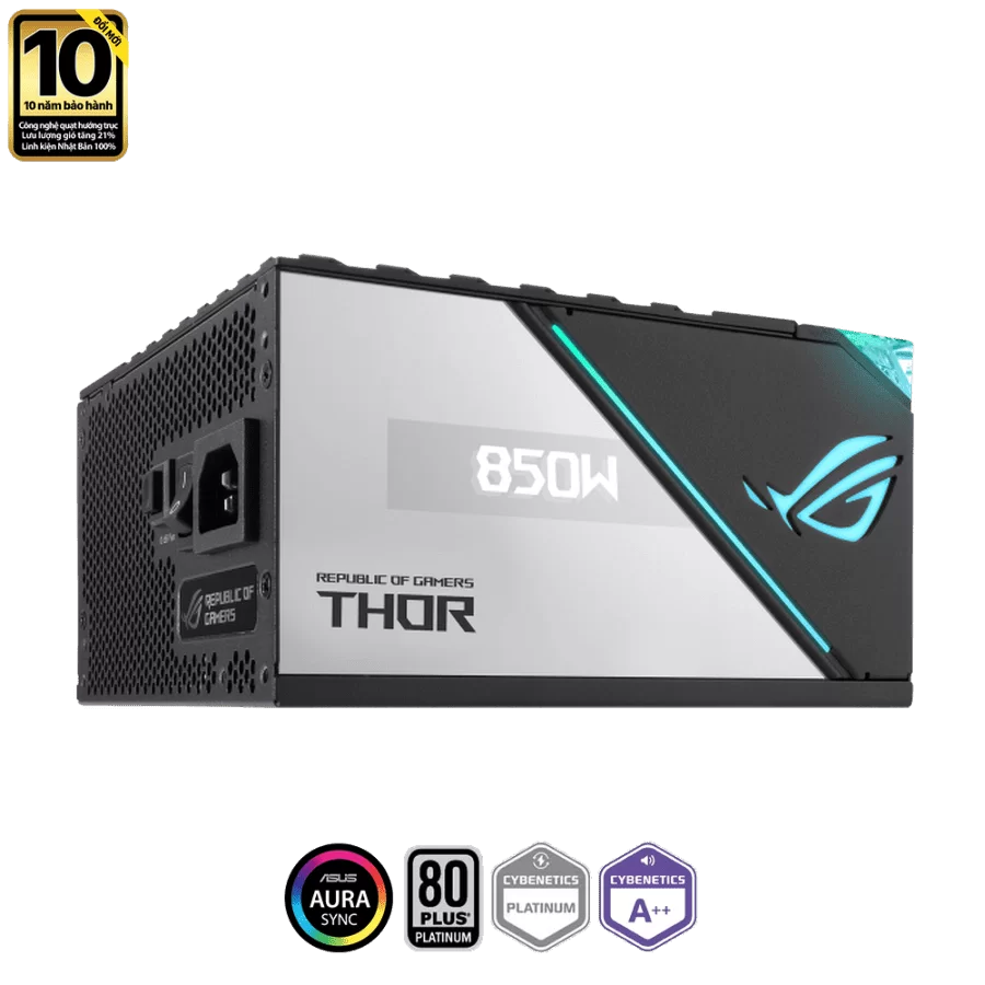 ASUS ROG Thor 850W Platinum II (ROG-THOR-850P2-GAMING) - 850W, Aura Sync, ROG heatsink, 80 Plus Platinum Fully Modular