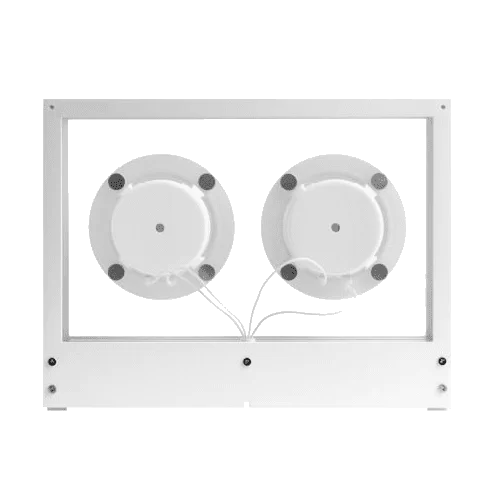TRANSPARENT Small Transparent Speaker - White, 2.0 Dual Speaker, Bluetooth 5.0, Multi Room Audio 1 TRANSPARENT Small Transparent Speaker - White, 2.0 Dual Speaker, Bluetooth 5.0, Multi Room Audio