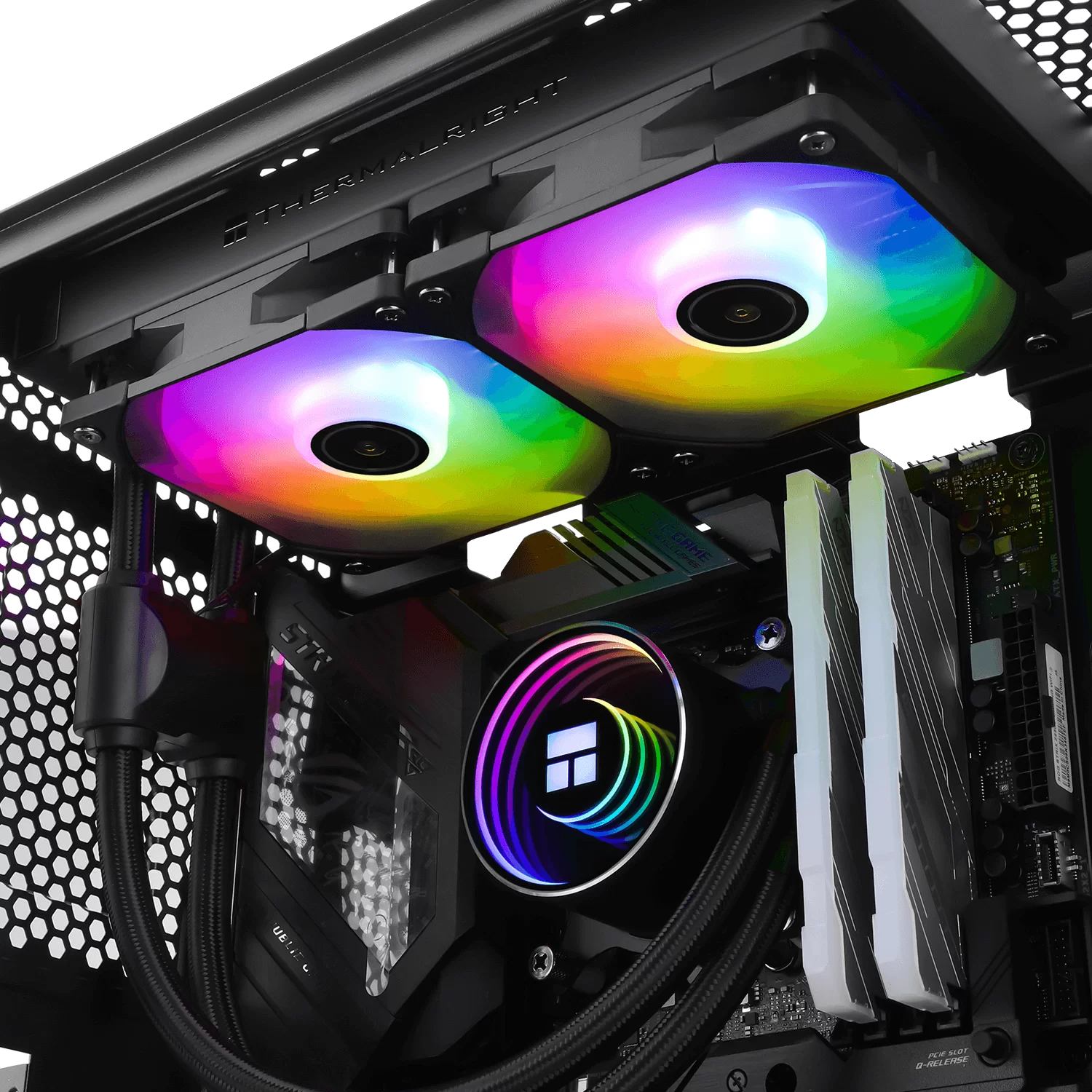 THERMALRIGHT Frozen Notte Black 240 ARGB AIO Liquid CPU Cooler - Black, 240mm Radiator, ARGB, AM5-LGA1700 compatible 5 THERMALRIGHT Frozen Notte Black 240 ARGB AIO Liquid CPU Cooler - Black, 240mm Radiator, ARGB, AM5-LGA1700 compatible - Ảnh 5