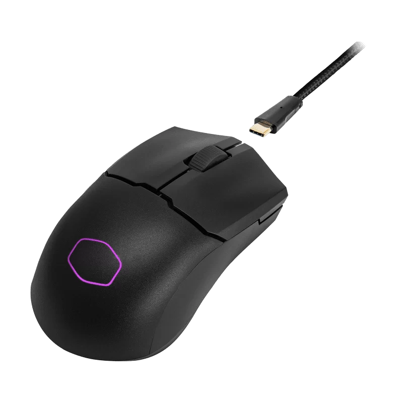 Cooler Master MM712 Lightweight Wireless Black Gaming Mouse - 59g, 19000 dpi, RGB, PixArt Optical Sensor, Pure PTFE Mouse Feet 2 Cooler Master MM712 Lightweight Wireless Black Gaming Mouse - 59g, 19000 dpi, RGB, PixArt Optical Sensor, Pure PTFE Mouse Feet - Ảnh 2