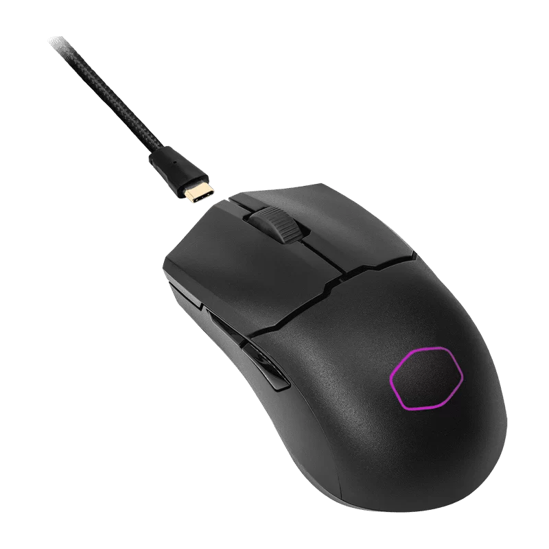 Cooler Master MM712 Lightweight Wireless Black Gaming Mouse - 59g, 19000 dpi, RGB, PixArt Optical Sensor, Pure PTFE Mouse Feet 4 Cooler Master MM712 Lightweight Wireless Black Gaming Mouse - 59g, 19000 dpi, RGB, PixArt Optical Sensor, Pure PTFE Mouse Feet - Ảnh 4