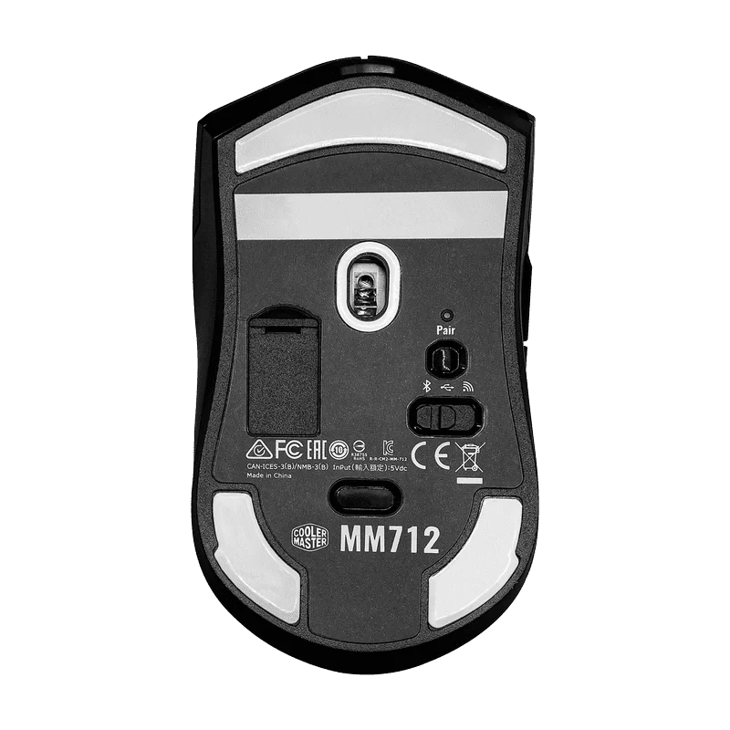 Cooler Master MM712 Lightweight Wireless Black Gaming Mouse - 59g, 19000 dpi, RGB, PixArt Optical Sensor, Pure PTFE Mouse Feet 7 Cooler Master MM712 Lightweight Wireless Black Gaming Mouse - 59g, 19000 dpi, RGB, PixArt Optical Sensor, Pure PTFE Mouse Feet - Ảnh 7
