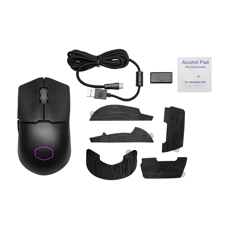 Cooler Master MM712 Lightweight Wireless Black Gaming Mouse - 59g, 19000 dpi, RGB, PixArt Optical Sensor, Pure PTFE Mouse Feet 9 Cooler Master MM712 Lightweight Wireless Black Gaming Mouse - 59g, 19000 dpi, RGB, PixArt Optical Sensor, Pure PTFE Mouse Feet - Ảnh 9