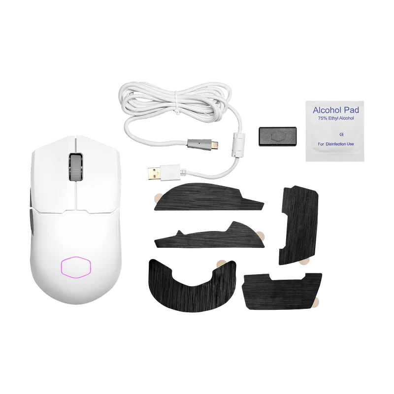 Cooler Master MM712 Lightweight Wireless White Gaming Mouse - 59g, 19000 dpi, RGB, PixArt Optical Sensor, Pure PTFE Mouse Feet 9 Cooler Master MM712 Lightweight Wireless White Gaming Mouse - 59g, 19000 dpi, RGB, PixArt Optical Sensor, Pure PTFE Mouse Feet - Ảnh 9