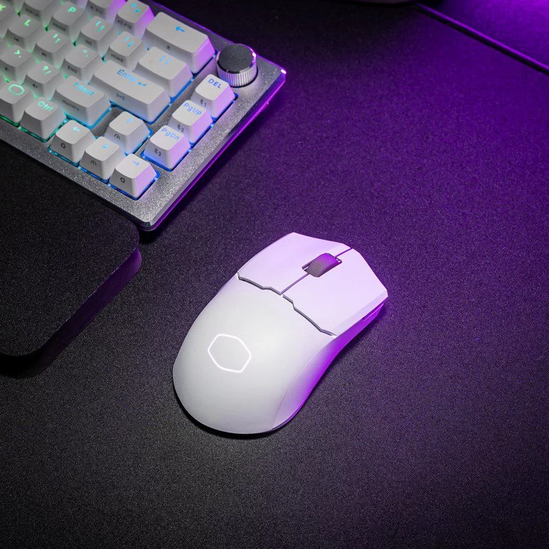 Cooler Master MM712 Lightweight Wireless White Gaming Mouse - 59g, 19000 dpi, RGB, PixArt Optical Sensor, Pure PTFE Mouse Feet 10 Cooler Master MM712 Lightweight Wireless White Gaming Mouse - 59g, 19000 dpi, RGB, PixArt Optical Sensor, Pure PTFE Mouse Feet - Ảnh 10