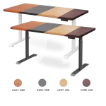NiceDesign LANGBIANG - Oval - 152.4x76.2x3.8cm - Height Adjustable Standing Desk