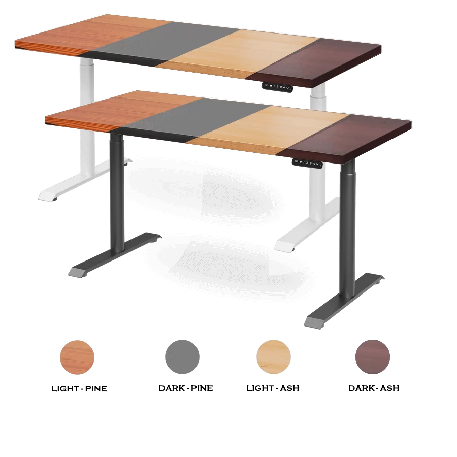 NiceDesign LANGBIANG - Oval - 152.4x76.2x3.8cm - Height Adjustable Standing Desk