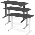 NiceDesign PUSILUNG - Mặt bàn đen - 120x60x2.5cm - Height Adjustable Standing Desk