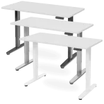 NiceDesign PUSILUNG - Mặt bàn trắng - 120x60x2.5cm - Height Adjustable Standing Desk