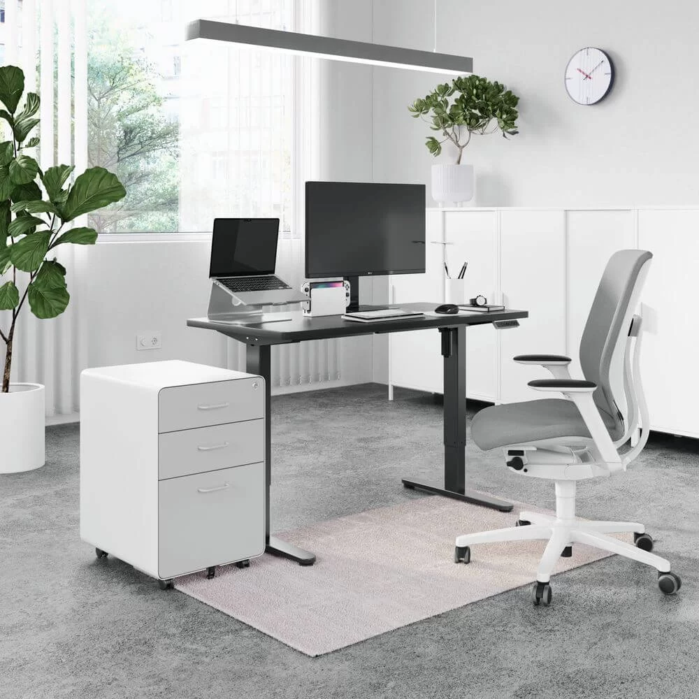 NiceDesign PUSILUNG - Mặt bàn đen - 120x60x2.5cm - Height Adjustable Standing Desk 2 NiceDesign PUSILUNG - Mặt bàn đen - 120x60x2.5cm - Height Adjustable Standing Desk - Ảnh 2