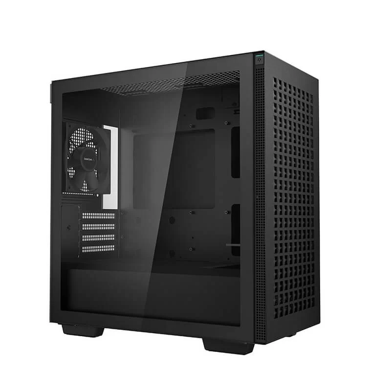 DEEPCOOL CH370 Compact Powerhouse Case - Black, Tempered Glass, M-ATX Case, 1x120mm fan includes 3 DEEPCOOL CH370 Compact Powerhouse Case - Black, Tempered Glass, M-ATX Case, 1x120mm fan includes - Ảnh 3