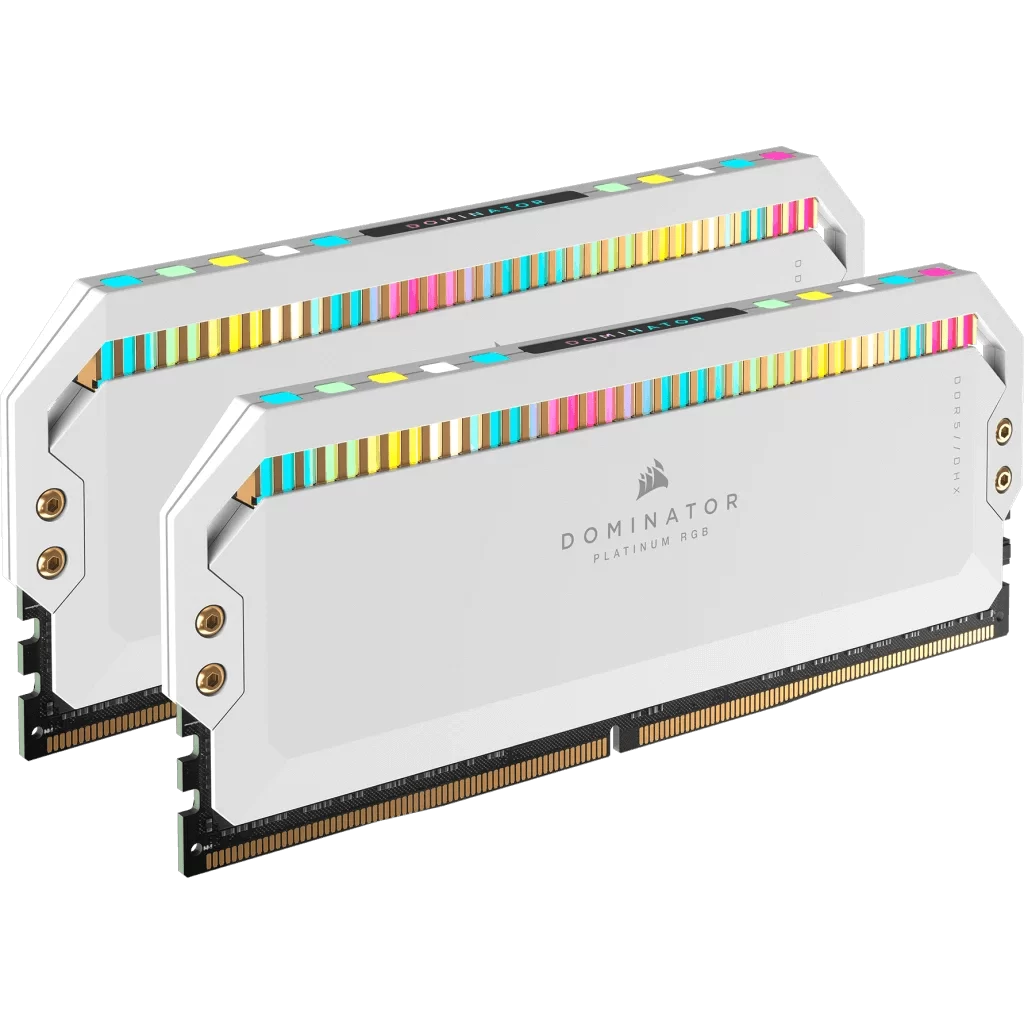 CORSAIR Dominator Platinum RGB 64GB Memory Kit - White, 64GB (2x32GB) DDR5, 5200MHz, CL40 (CMT64GX5M2B5200C40W) 2 CORSAIR Dominator Platinum RGB 64GB Memory Kit - White, 64GB (2x32GB) DDR5, 5200MHz, CL40 (CMT64GX5M2B5200C40W) - Ảnh 2