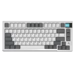 Darmoshark K8 Trio-mode Mechanical Keyboard - White Grey - Gateron Everfree Switch, TFT LCD, RGB, Pin 4000mAh