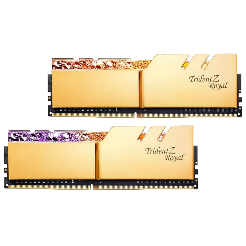 G.Skill Trident Z Royal Memory Kit - Gold, 16GB (2x8GB) DDR4, 3600MHz CL18 (F4-3600C18D-16GTRG) 1 G.Skill Trident Z Royal Memory Kit - Gold, 16GB (2x8GB) DDR4, 3600MHz CL18 (F4-3600C18D-16GTRG)
