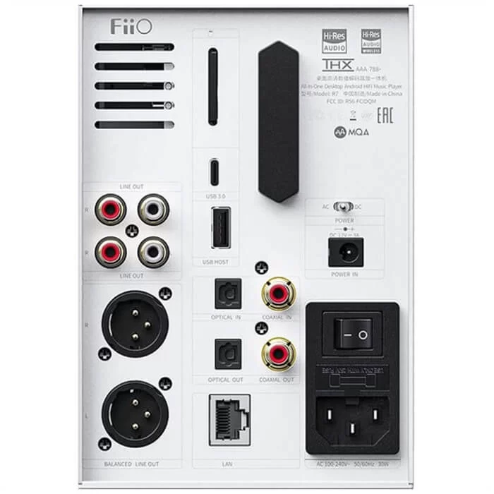 FiiO R7 HiFi Streaming Music Player - White - Wireless + BT 5.0, ES9O68AS+THX 788+*2, DC/AC Dual Power, 3w output power, Snapdragon 660+Android 10, Roon Ready 4 FiiO R7 HiFi Streaming Music Player - White - Wireless + BT 5.0, ES9O68AS+THX 788+*2, DC/AC Dual Power, 3w output power, Snapdragon 660+Android 10, Roon Ready - Ảnh 4