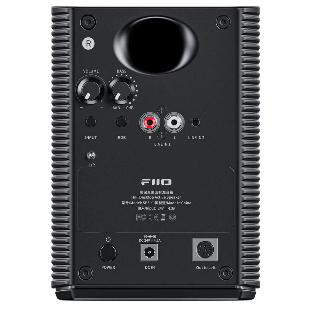 FiiO SP3 Powered HiFi Active Desktop Speakers - Black, 80W Stereo Computer Speakers and Home Music Sound System with AUX Audio/RCA, 2-Way 3 FiiO SP3 Powered HiFi Active Desktop Speakers - Black, 80W Stereo Computer Speakers and Home Music Sound System with AUX Audio/RCA, 2-Way - Ảnh 3