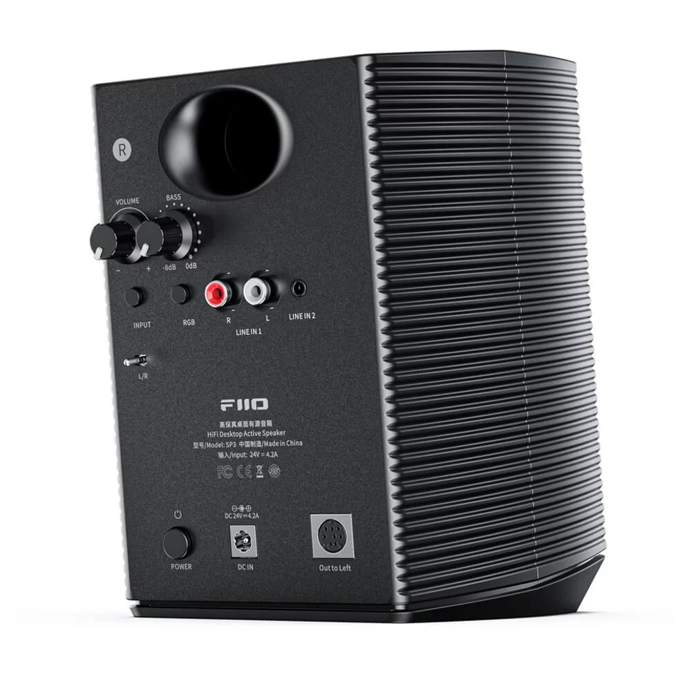 FiiO SP3 Powered HiFi Active Desktop Speakers - Black, 80W Stereo Computer Speakers and Home Music Sound System with AUX Audio/RCA, 2-Way 7 FiiO SP3 Powered HiFi Active Desktop Speakers - Black, 80W Stereo Computer Speakers and Home Music Sound System with AUX Audio/RCA, 2-Way - Ảnh 7