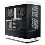 Hyte Y40 Black White S-Tier Aesthetic Case - PCIE 4.0 Riser Cable, 2x 120mm fans included