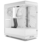 Hyte Y40 Snow White S-Tier Aesthetic Case - PCIE 4.0 Riser Cable, 2x 120mm fans included