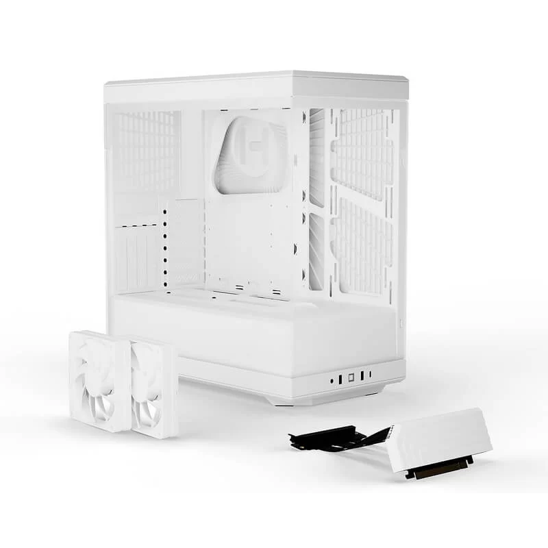 Hyte Y40 Snow White S-Tier Aesthetic Case - PCIE 4.0 Riser Cable, 2x 120mm fans included 4 Hyte Y40 Snow White S-Tier Aesthetic Case - PCIE 4.0 Riser Cable, 2x 120mm fans included - Ảnh 4