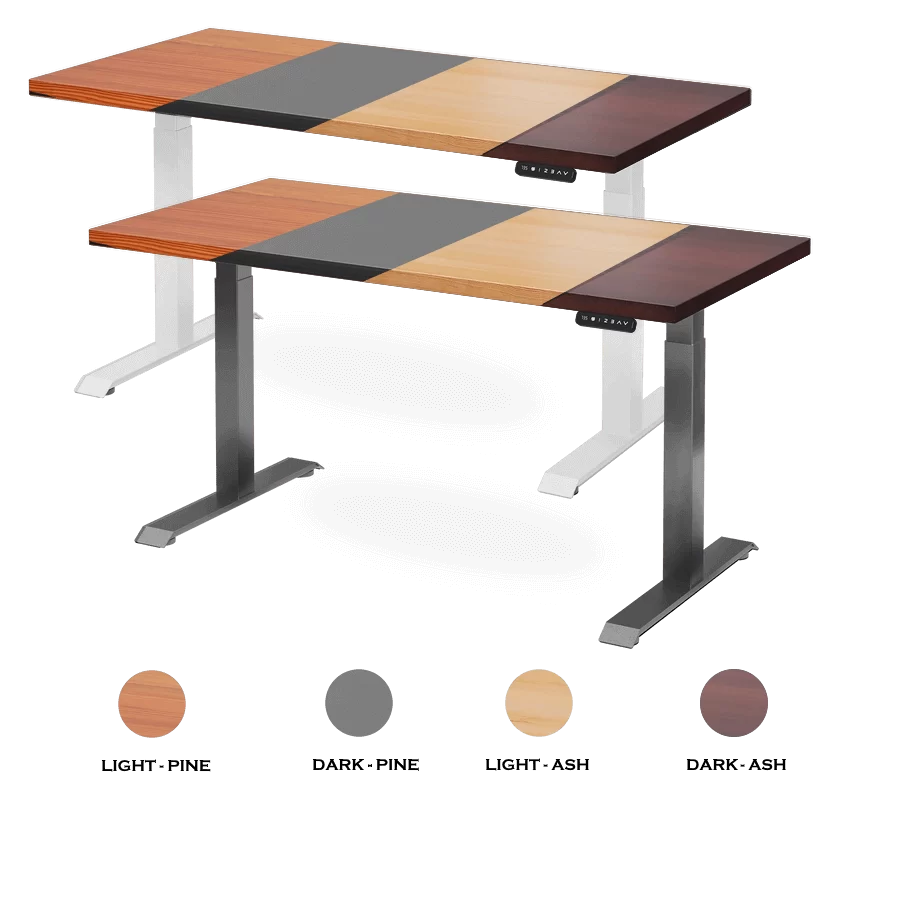 NiceDesign LANGBIANG - Square - 152.4x76.2x3.8cm - Height Adjustable Standing Desk