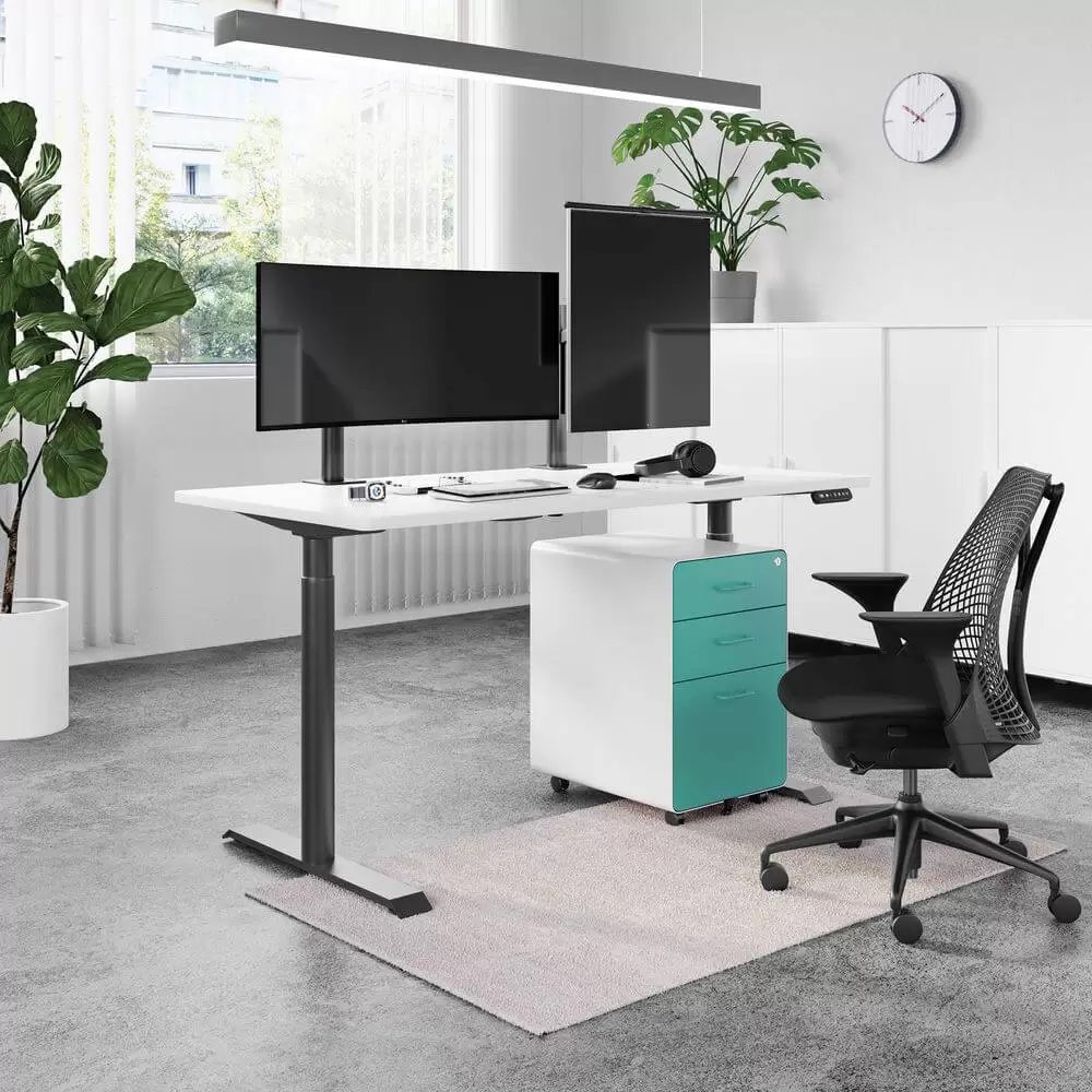 NiceDesign PULUONG - Oval - 152.4x76.2x2.5cm - Height Adjustable Standing Desk 2 NiceDesign PULUONG - Oval - 152.4x76.2x2.5cm - Height Adjustable Standing Desk - Ảnh 2