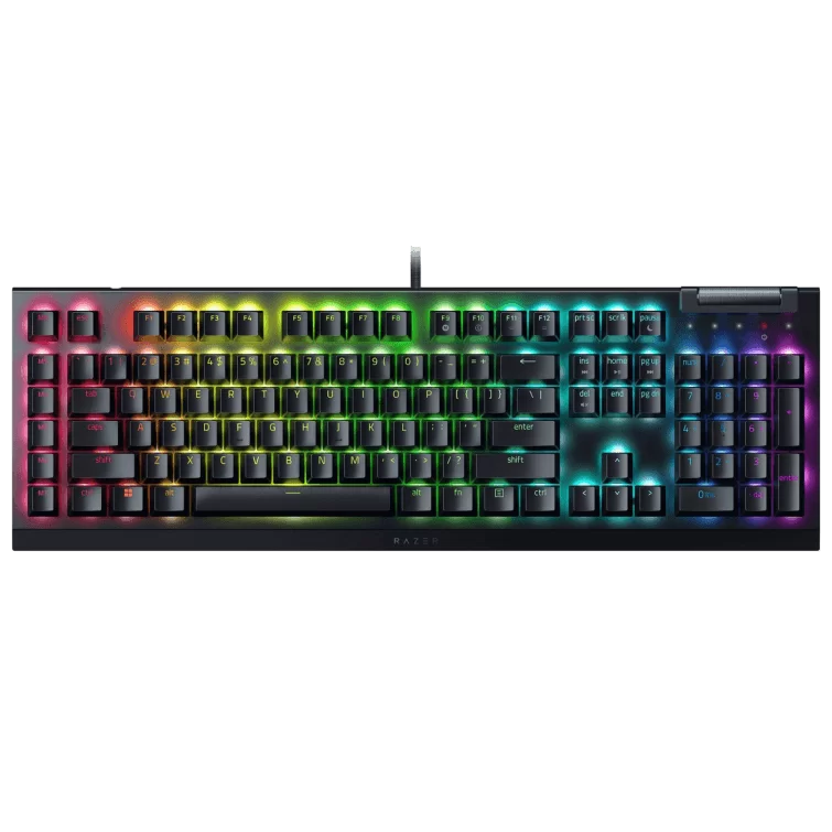 Razer BlackWidow V4 X Gaming Mechanical Keyboard - Black, Full Size Wired, Chroma RGB, Razer Switch