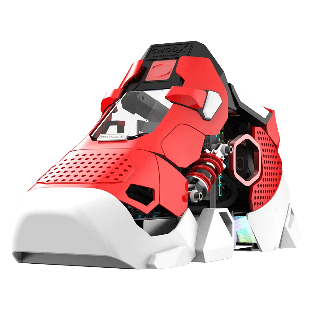 Cooler Master x CMODX | Sneaker X the G.O.A.T Gaming PC Case - Classic Red, 650W SFX, Flux 360 Speacial Edition, MF120 Halo Fans 2 Cooler Master x CMODX | Sneaker X the G.O.A.T Gaming PC Case - Classic Red, 650W SFX, Flux 360 Speacial Edition, MF120 Halo Fans - Ảnh 2