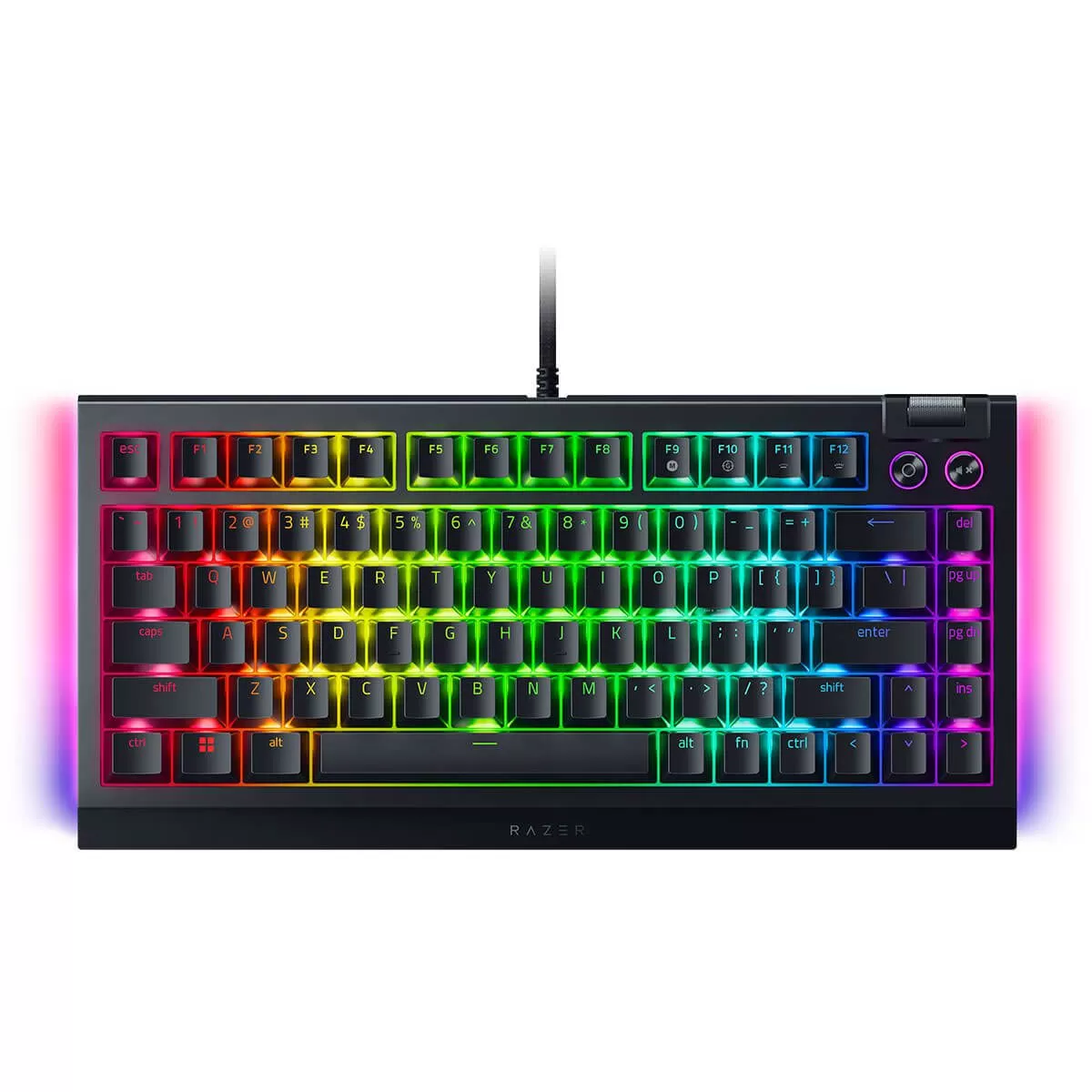 Razer BlackWidow V4 75% Black Tactile Gaming Mechanical Keyboard - Razer™ Orange Tactile Mechanical switches Gen-3 3 Razer BlackWidow V4 75% Black Tactile Gaming Mechanical Keyboard - Razer™ Orange Tactile Mechanical switches Gen-3 - Ảnh 3