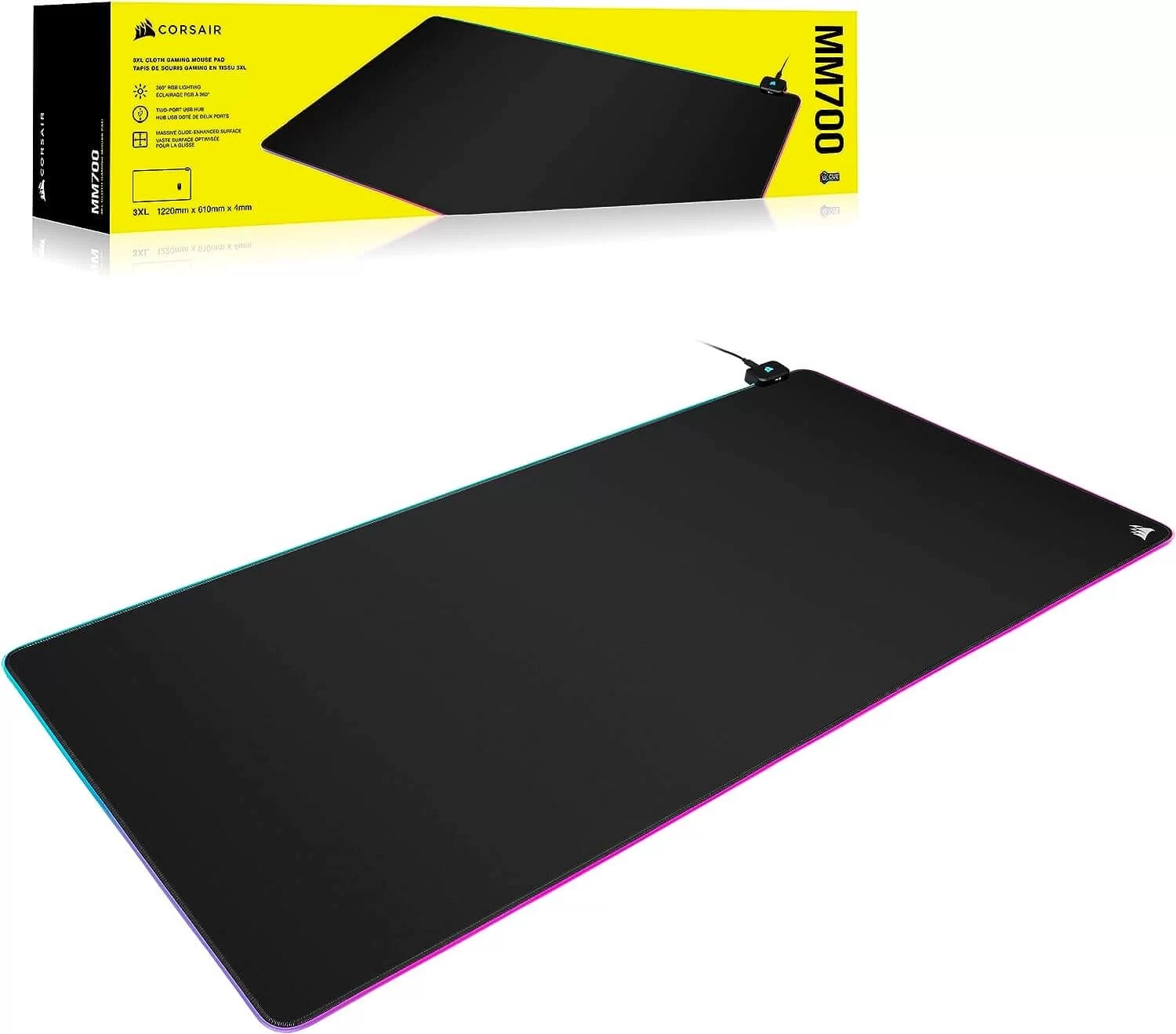 Corsair MM700 RGB Extended 3XL Fabric Gaming Mouse Mat Page mobile 8