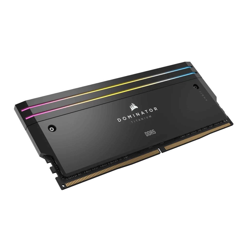 CORSAIR Dominator Titanium RGB 32GB Memory Kit - Black, 32GB (2x16GB) 6000MHz CL30 (CMP32GX5M2B6000C30) 4 CORSAIR Dominator Titanium RGB 32GB Memory Kit - Black, 32GB (2x16GB) 6000MHz CL30 (CMP32GX5M2B6000C30) - Ảnh 4