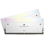 CORSAIR Dominator Titanium RGB 64GB Memory Kit - White, 64GB (2x32GB) 6600MHz CL32 (CMP64GX5M2X6600C32W)