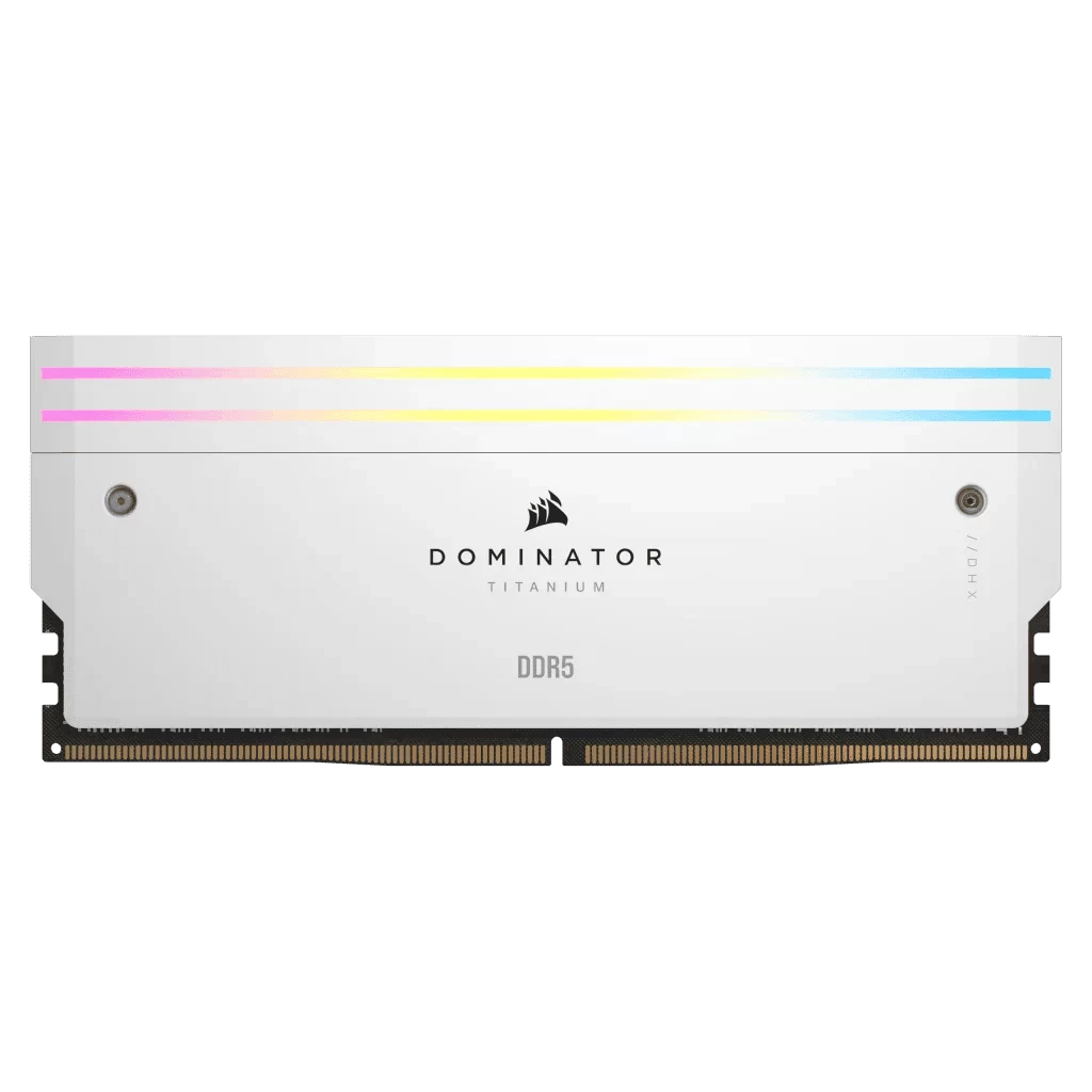 CORSAIR Dominator Titanium RGB 32GB (AMD Expo) Memory Kit – White, 32GB (2x16GB) 6000MHz CL30 (CMP32GX5M2B6000Z30W) 7 CORSAIR Dominator Titanium RGB 32GB (AMD Expo) Memory Kit – White, 32GB (2x16GB) 6000MHz CL30 (CMP32GX5M2B6000Z30W) - Ảnh 7