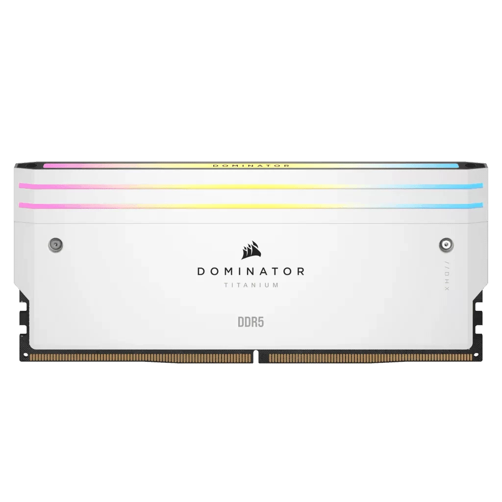 CORSAIR Dominator Titanium RGB 32GB (AMD Expo) Memory Kit – White, 32GB (2x16GB) 6000MHz CL30 (CMP32GX5M2B6000Z30W) 6 CORSAIR Dominator Titanium RGB 32GB (AMD Expo) Memory Kit – White, 32GB (2x16GB) 6000MHz CL30 (CMP32GX5M2B6000Z30W) - Ảnh 6
