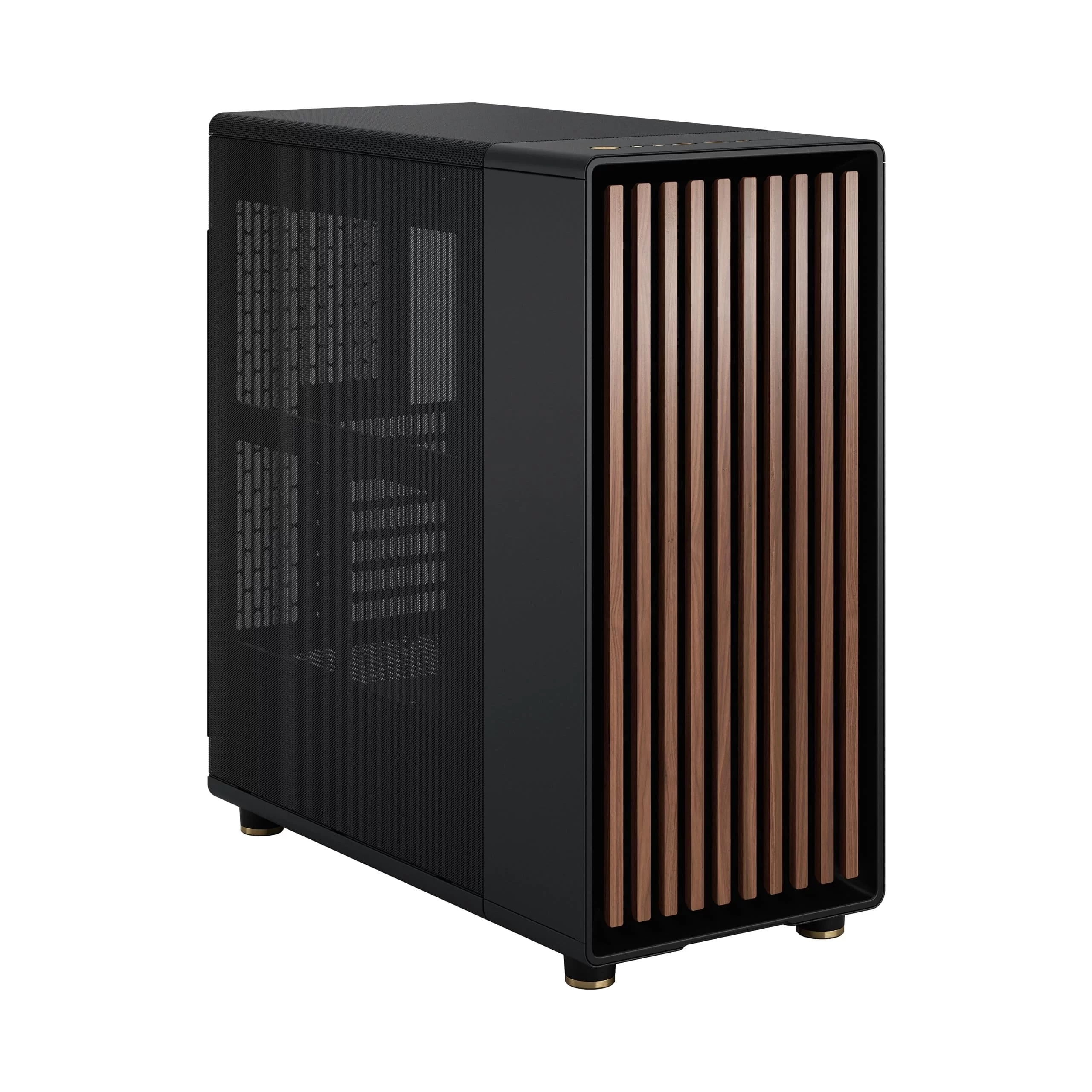 Fractal Design North Charcoal Black - Mesh Side Panels ATX Mid Tower Gaming Case - Wood Walnut Front, 2x140mm Fans included, Type C USB 11 Fractal Design North Charcoal Black - Mesh Side Panels ATX Mid Tower Gaming Case - Wood Walnut Front, 2x140mm Fans included, Type C USB - Ảnh 11