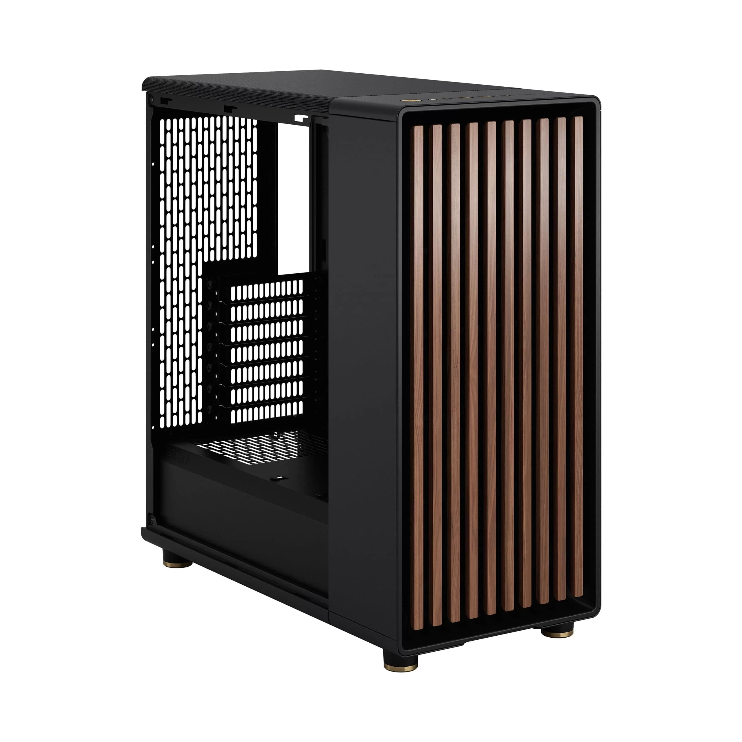 Fractal Design North Charcoal Black - Mesh Side Panels ATX Mid Tower Gaming Case - Wood Walnut Front, 2x140mm Fans included, Type C USB 17 Fractal Design North Charcoal Black - Mesh Side Panels ATX Mid Tower Gaming Case - Wood Walnut Front, 2x140mm Fans included, Type C USB - Ảnh 17