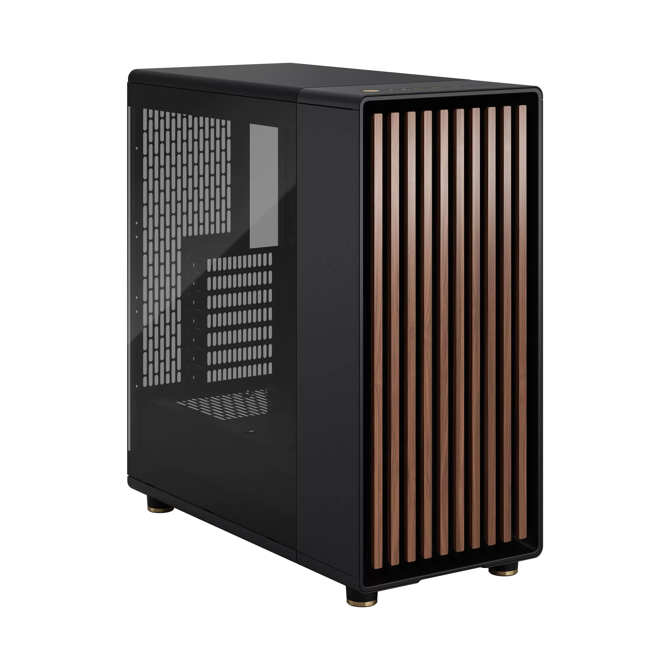 Fractal Design North Charcoal Black TG Dark - Tempered Glass Dark ATX Mid Tower Gaming Case - Wood Walnut Front, 2x140mm Fans included, Type C USB 11 Fractal Design North Charcoal Black TG Dark - Tempered Glass Dark ATX Mid Tower Gaming Case - Wood Walnut Front, 2x140mm Fans included, Type C USB - Ảnh 11