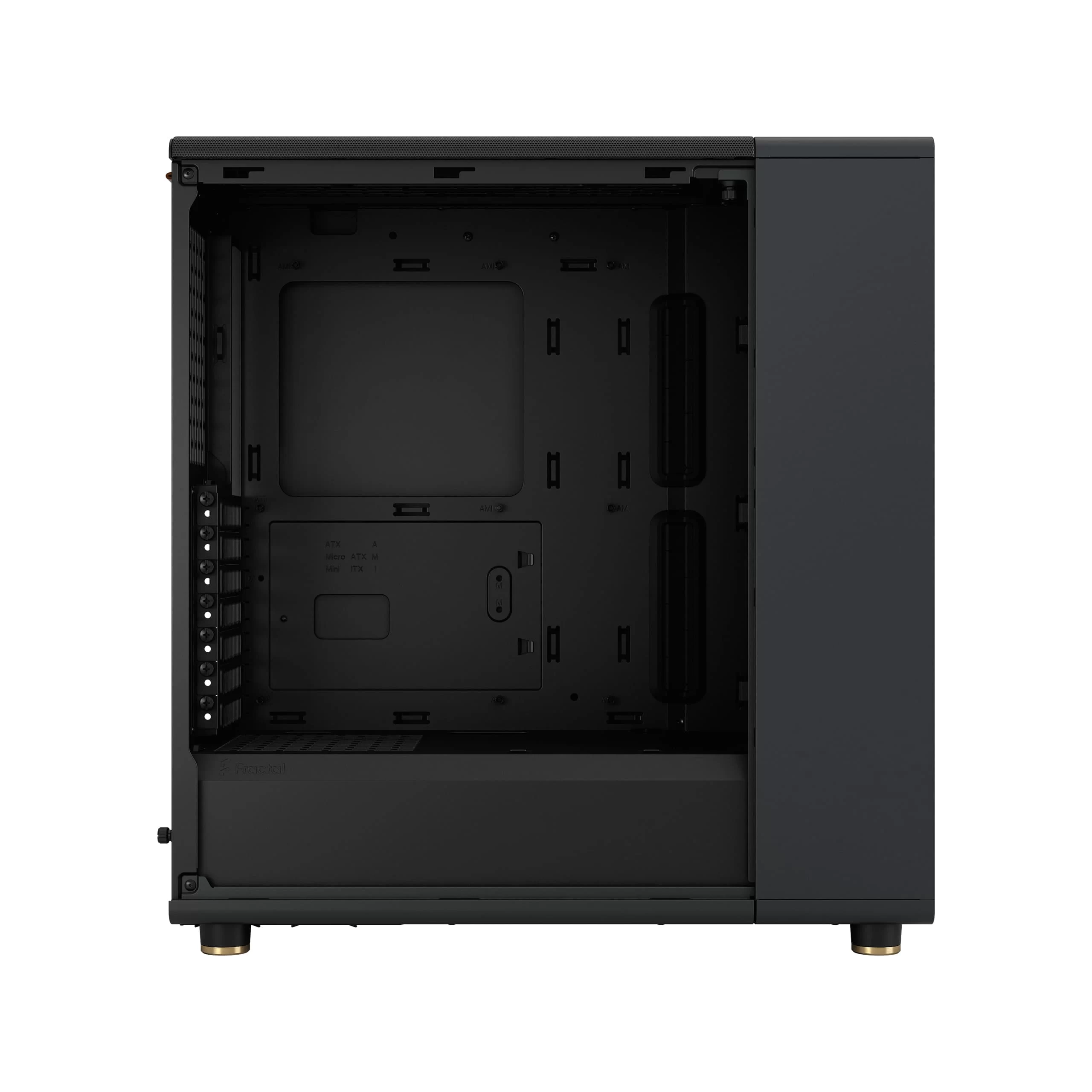 Fractal Design North Charcoal Black TG Dark - Tempered Glass Dark ATX Mid Tower Gaming Case - Wood Walnut Front, 2x140mm Fans included, Type C USB 14 Fractal Design North Charcoal Black TG Dark - Tempered Glass Dark ATX Mid Tower Gaming Case - Wood Walnut Front, 2x140mm Fans included, Type C USB - Ảnh 14