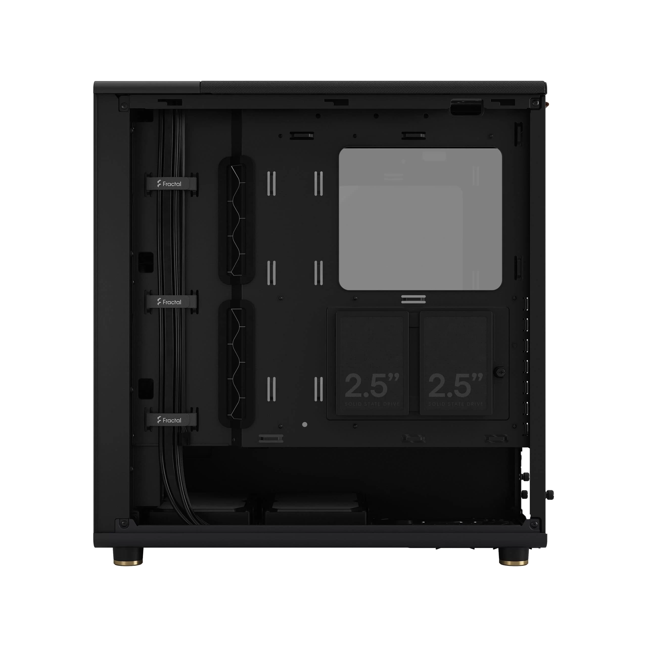 Fractal Design North Charcoal Black TG Dark - Tempered Glass Dark ATX Mid Tower Gaming Case - Wood Walnut Front, 2x140mm Fans included, Type C USB 18 Fractal Design North Charcoal Black TG Dark - Tempered Glass Dark ATX Mid Tower Gaming Case - Wood Walnut Front, 2x140mm Fans included, Type C USB - Ảnh 18