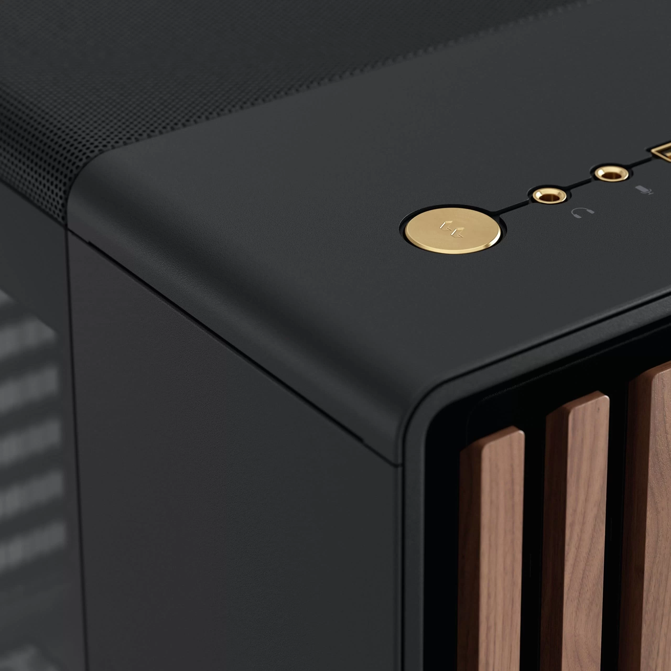 Fractal Design North Charcoal Black TG Dark - Tempered Glass Dark ATX Mid Tower Gaming Case - Wood Walnut Front, 2x140mm Fans included, Type C USB 21 Fractal Design North Charcoal Black TG Dark - Tempered Glass Dark ATX Mid Tower Gaming Case - Wood Walnut Front, 2x140mm Fans included, Type C USB - Ảnh 21