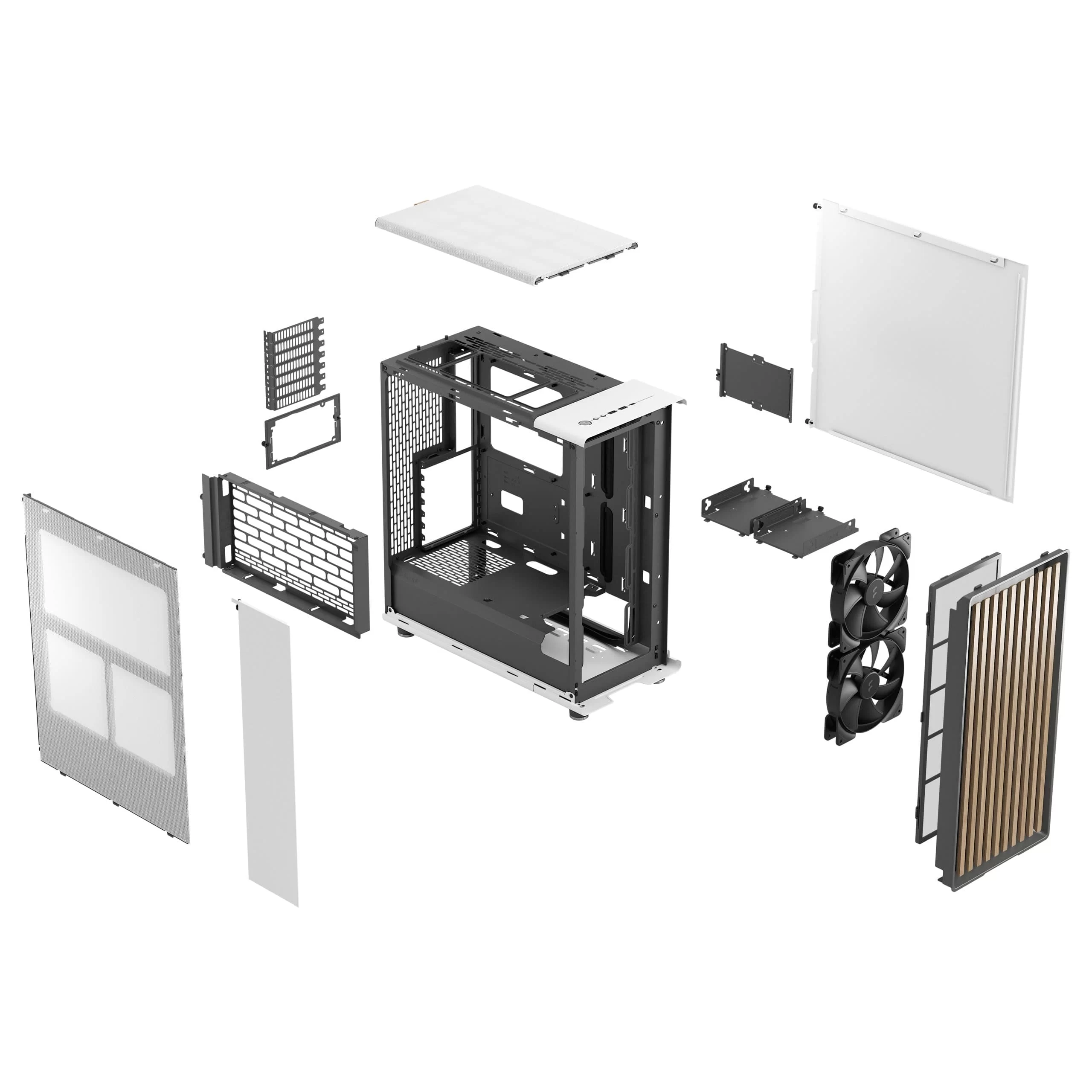 Fractal Design North Chalk White - Mesh Side Panels ATX Mid Tower Gaming Case - Wood Oak Front, 2x140mm Fans included, Type C USB 18 Fractal Design North Chalk White - Mesh Side Panels ATX Mid Tower Gaming Case - Wood Oak Front, 2x140mm Fans included, Type C USB - Ảnh 18