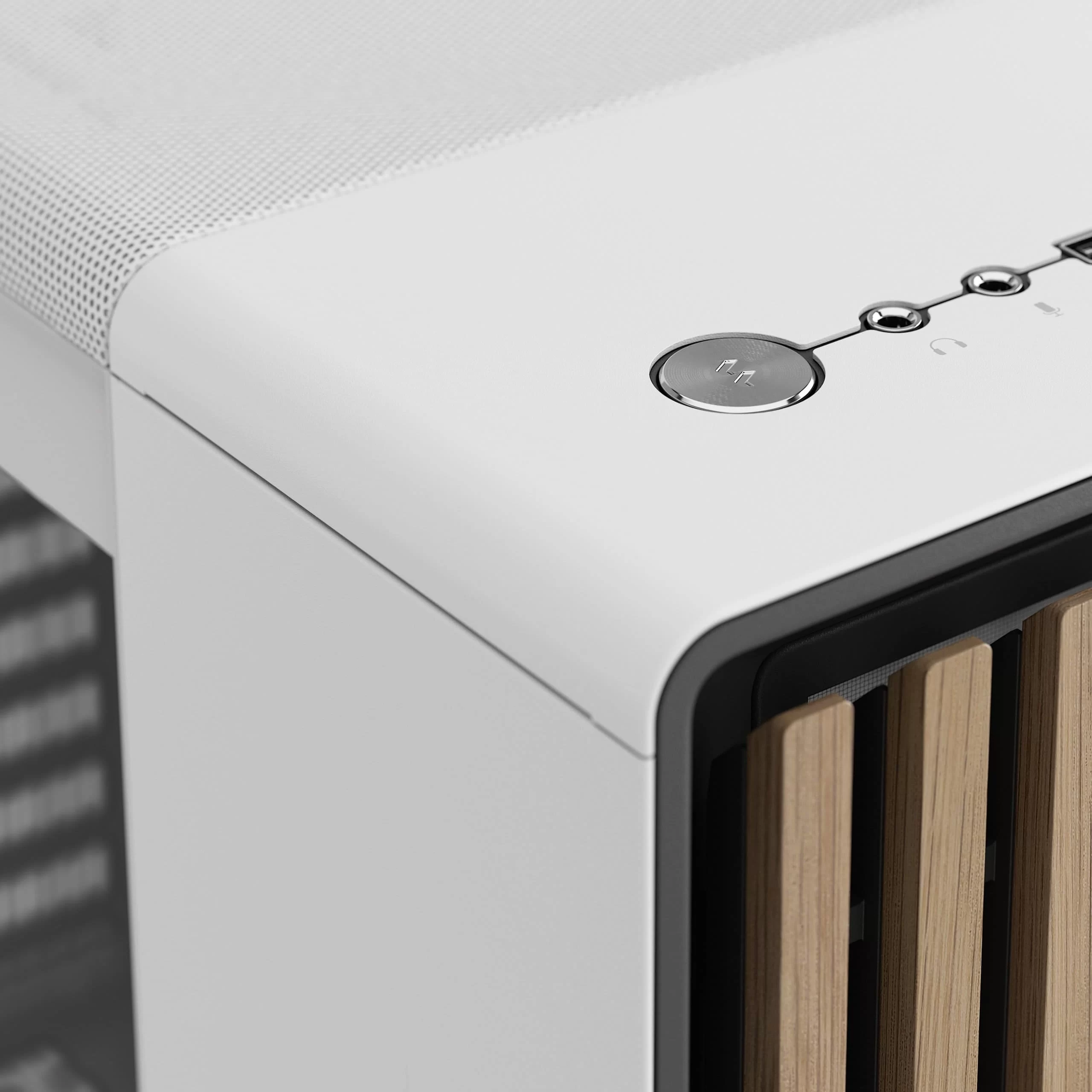 Fractal Design North Chalk White TG Clear Tint - Tempered Glass Clear ATX Mid Tower Gaming Case - Wood Oak Front, 2x140mm Fans included, Type C USB 21 Fractal Design North Chalk White TG Clear Tint - Tempered Glass Clear ATX Mid Tower Gaming Case - Wood Oak Front, 2x140mm Fans included, Type C USB - Ảnh 21