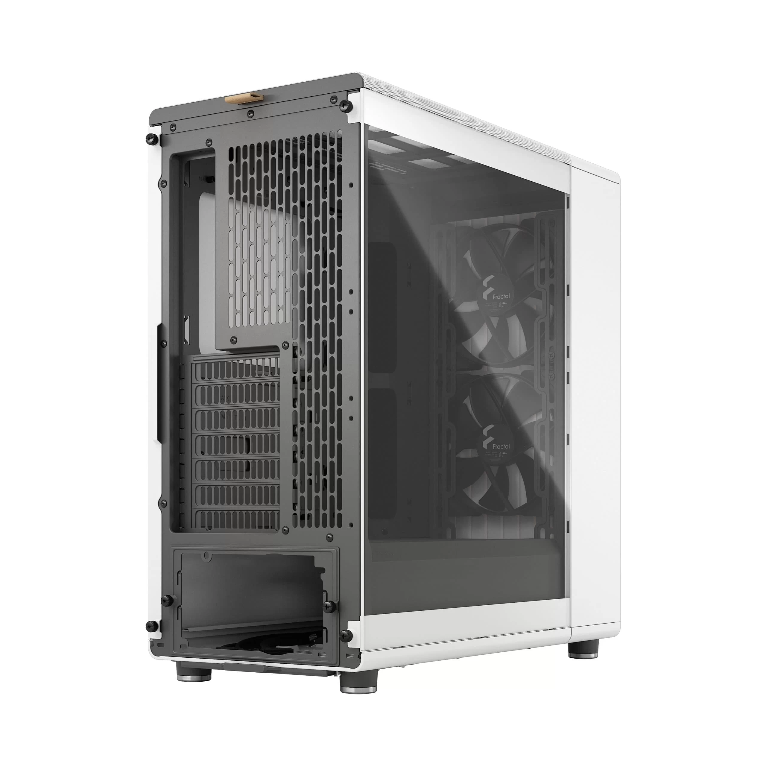 Fractal Design North Chalk White TG Clear Tint - Tempered Glass Clear ATX Mid Tower Gaming Case - Wood Oak Front, 2x140mm Fans included, Type C USB 4 Fractal Design North Chalk White TG Clear Tint - Tempered Glass Clear ATX Mid Tower Gaming Case - Wood Oak Front, 2x140mm Fans included, Type C USB - Ảnh 4