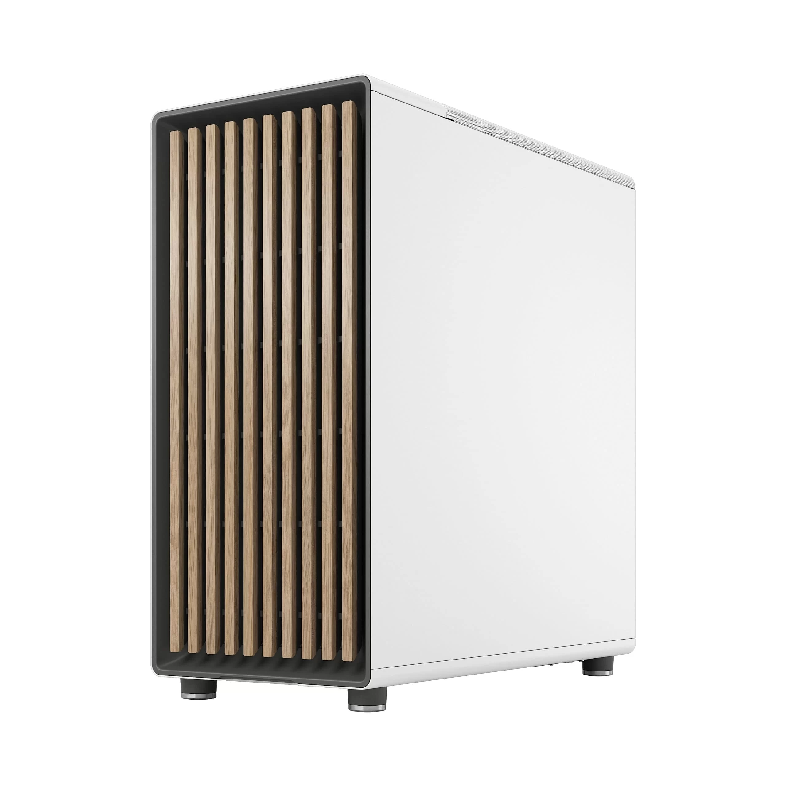 Fractal Design North Chalk White TG Clear Tint - Tempered Glass Clear ATX Mid Tower Gaming Case - Wood Oak Front, 2x140mm Fans included, Type C USB 8 Fractal Design North Chalk White TG Clear Tint - Tempered Glass Clear ATX Mid Tower Gaming Case - Wood Oak Front, 2x140mm Fans included, Type C USB - Ảnh 8