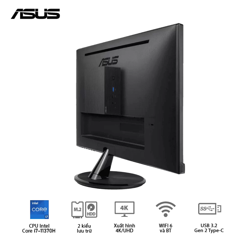 ASUS PN63-S1-B-S7106MV Barebone Mini PC - Intel Core i7-11370H, Wi-Fi 6 + BT5.0, VESA MOUNT, VGA port configurable, w/o Keyboard Mouse 3 ASUS PN63-S1-B-S7106MV Barebone Mini PC - Intel Core i7-11370H, Wi-Fi 6 + BT5.0, VESA MOUNT, VGA port configurable, w/o Keyboard Mouse - Ảnh 3