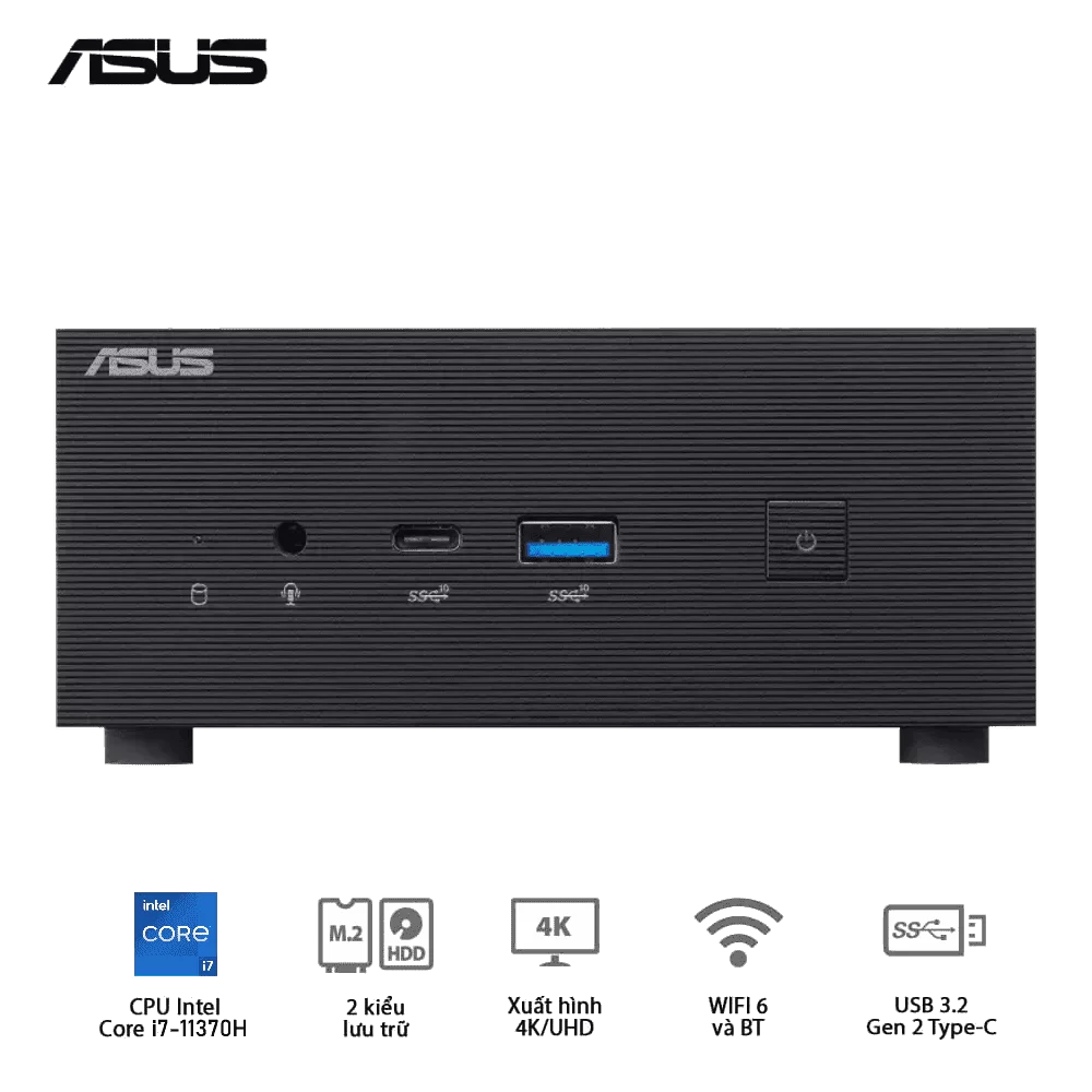 ASUS PN63-S1-B-S7106MV Barebone Mini PC - Intel Core i7-11370H, Wi-Fi 6 + BT5.0, VESA MOUNT, VGA port configurable, w/o Keyboard Mouse 1 ASUS PN63-S1-B-S7106MV Barebone Mini PC - Intel Core i7-11370H, Wi-Fi 6 + BT5.0, VESA MOUNT, VGA port configurable, w/o Keyboard Mouse