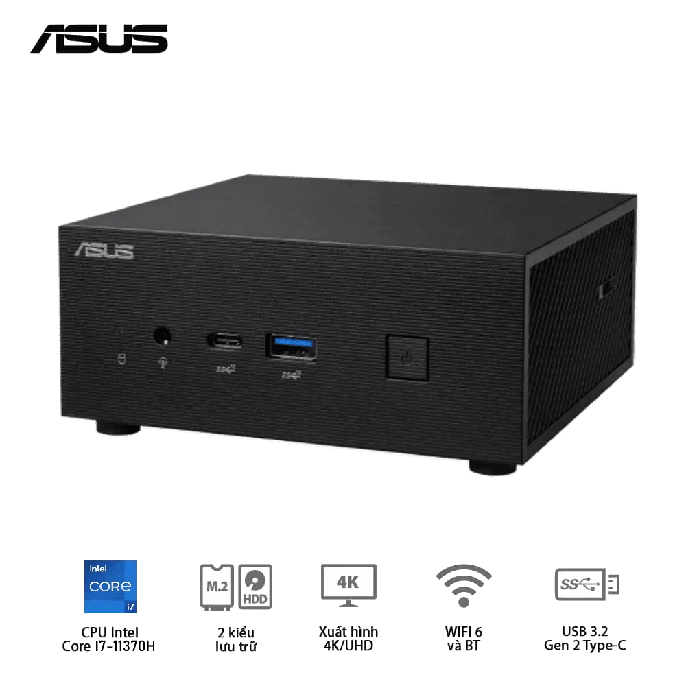 ASUS PN63-S1-B-S7106MV Barebone Mini PC - Intel Core i7-11370H, Wi-Fi 6 + BT5.0, VESA MOUNT, VGA port configurable, w/o Keyboard Mouse 8 ASUS PN63-S1-B-S7106MV Barebone Mini PC - Intel Core i7-11370H, Wi-Fi 6 + BT5.0, VESA MOUNT, VGA port configurable, w/o Keyboard Mouse - Ảnh 8